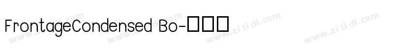 FrontageCondensed Bo字体转换